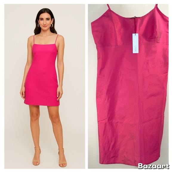 Frances Valentine Pink Slip Dress Size M NWT - Picture 12 of 13